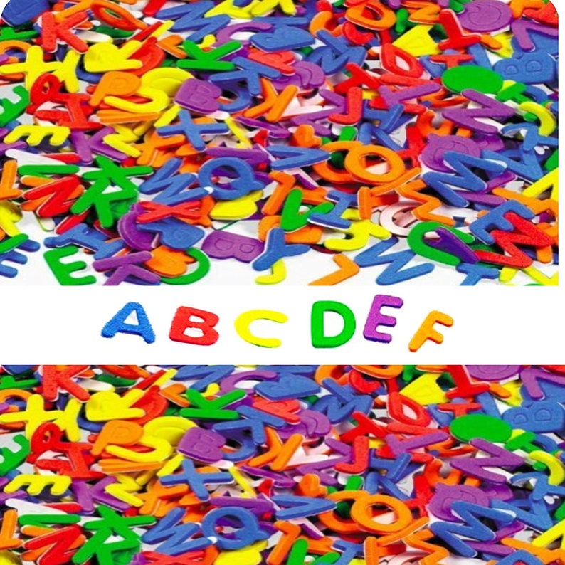 Self-Adhesive ABC Foam Letters Bright Colors 40 Sheets | Etsy