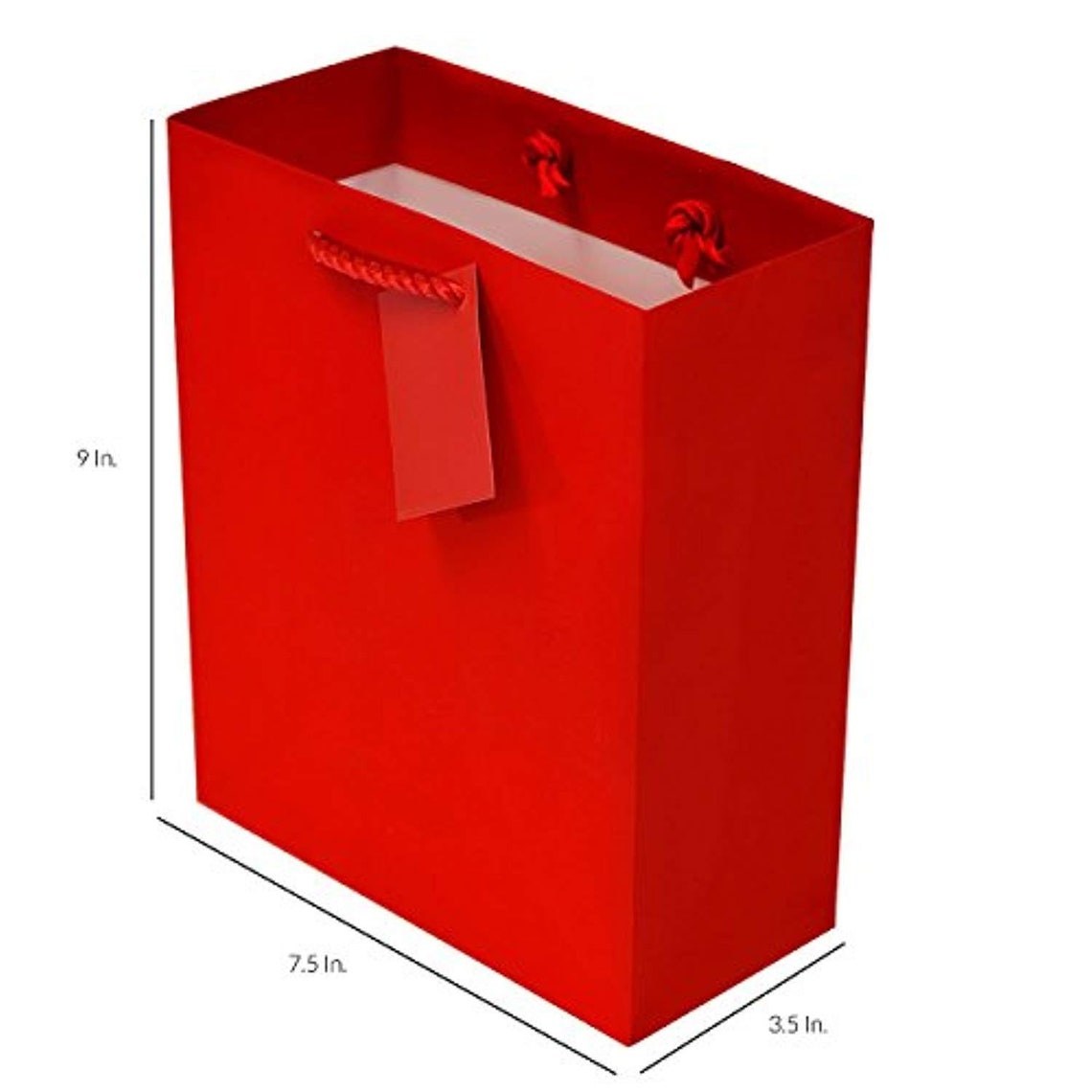 Medium Red Gift Bags With Handles and Gift Tags Pack of 12 Etsy