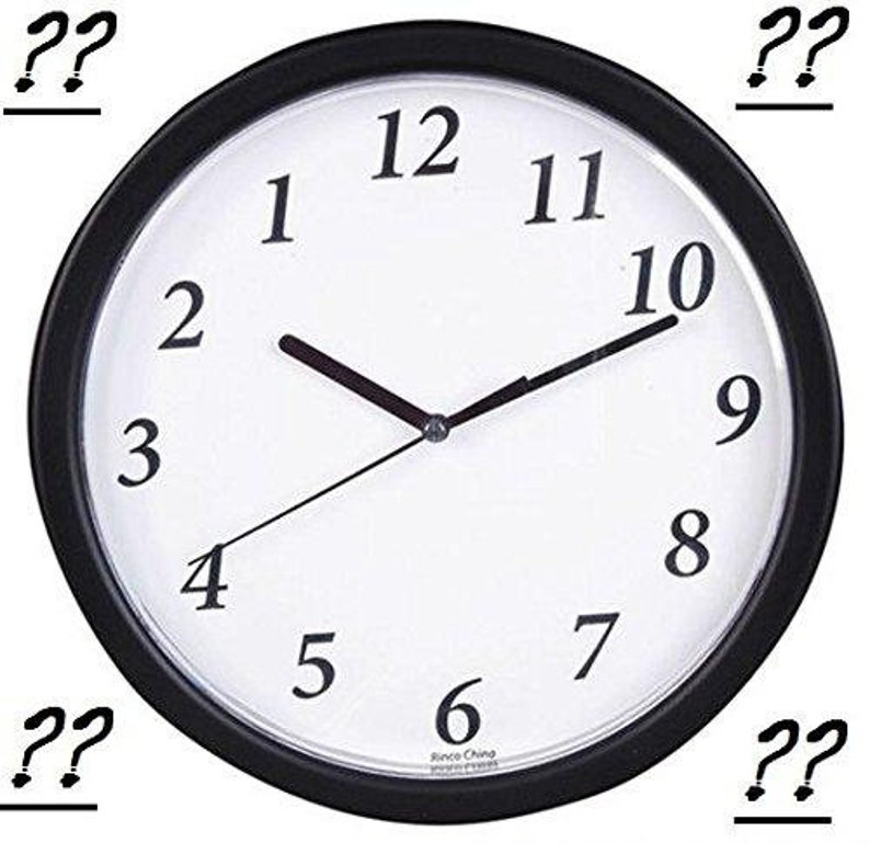 Novelty Gag Joke Office Gift or Decor Latecomer gift Backwards Wall Joke Clock