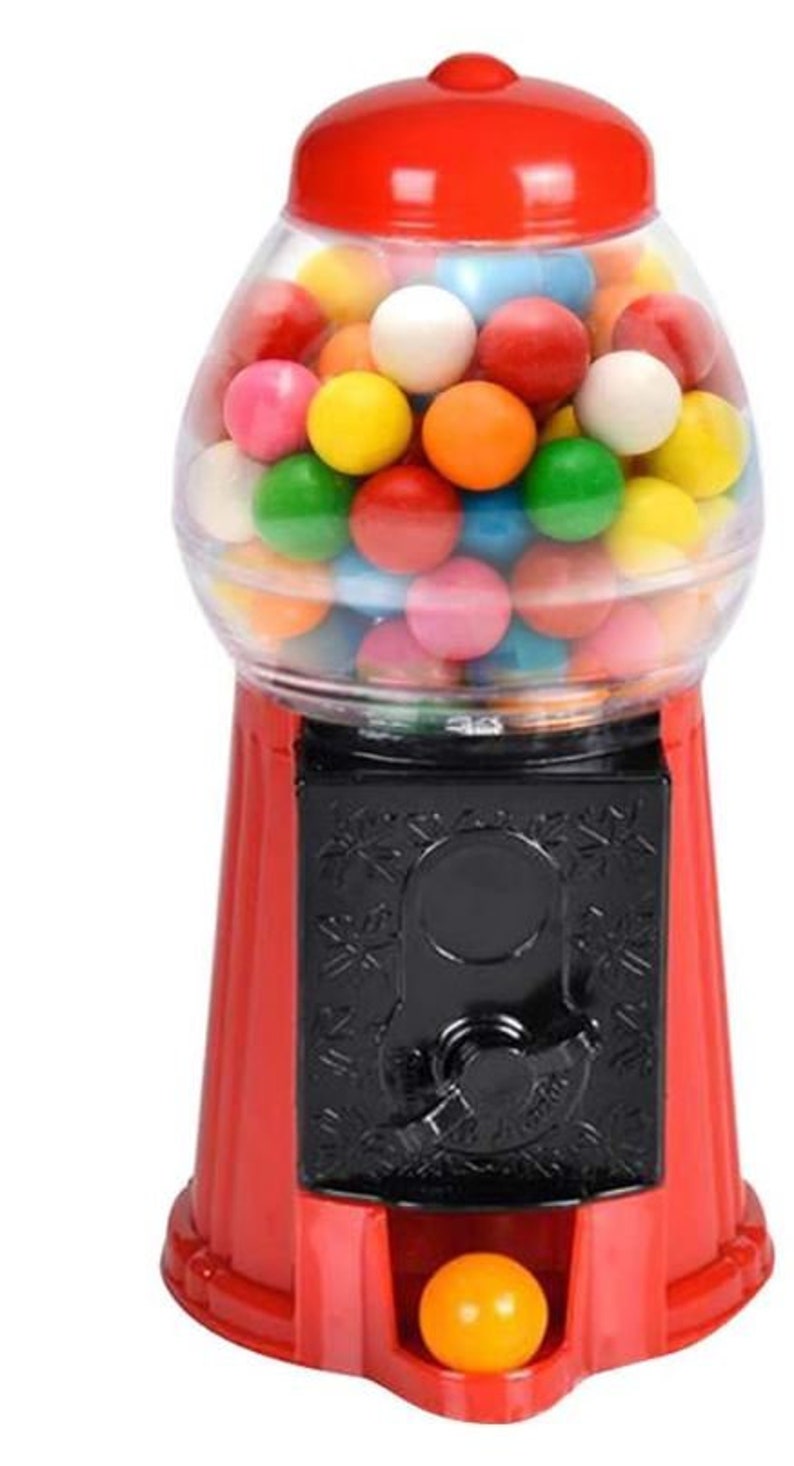 Mini Gumball Machine Bubble Gum Candy Dispenser Unique Etsy