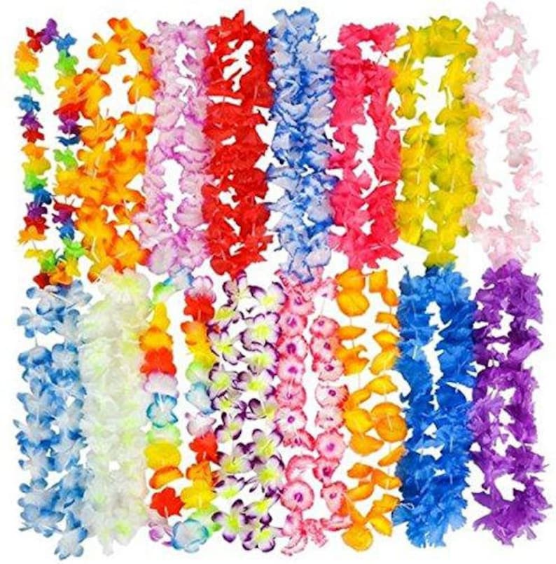 Hawaiian Leis Colorful Assortment 50 pk