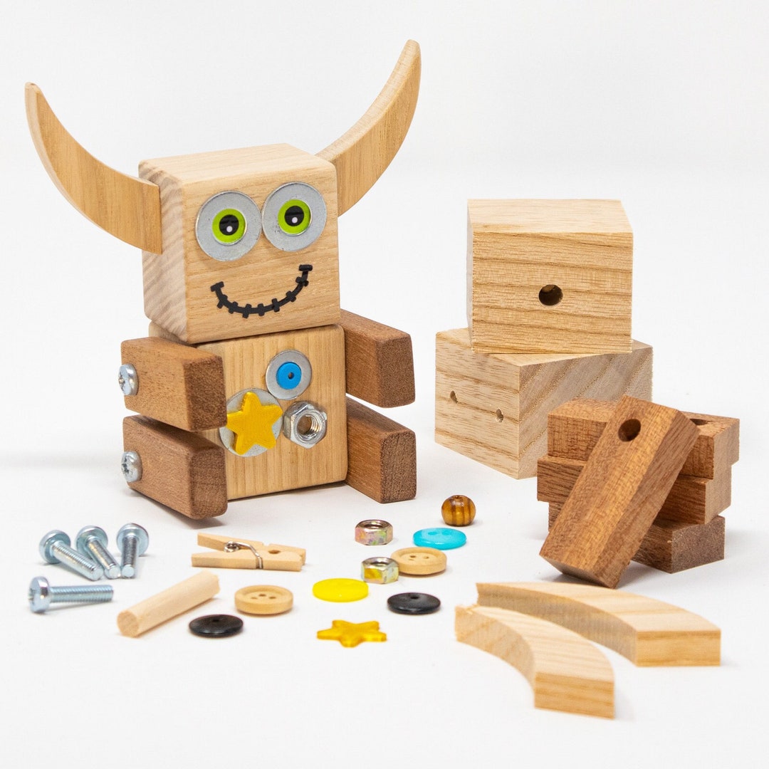 Wood Craft Kit for Kids Build Morty the Monster Ash