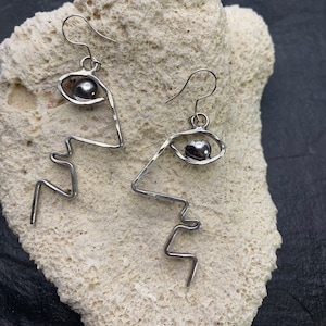 Face Shape Earrings,Picasso Face Earrings,Boho Earrings,Face Abstract Earrings,Picasso Earrings,Face Shaped Dropped Earrings,Dandle Earrings