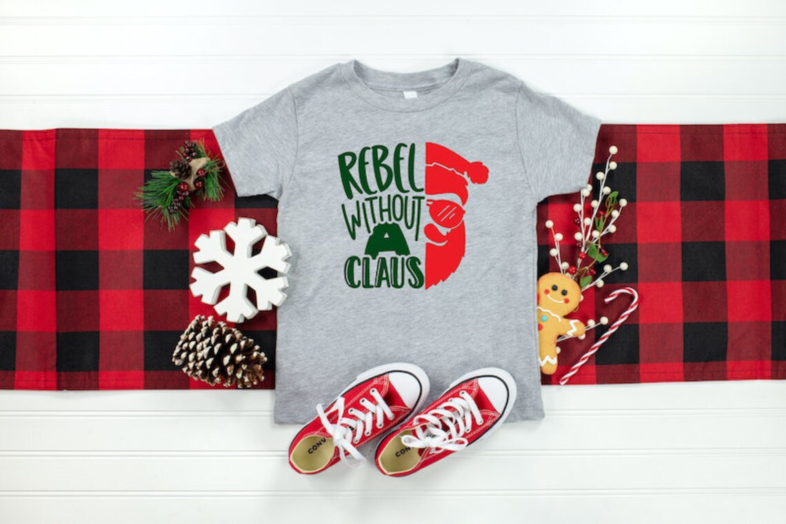 rebel without a claus t shirt