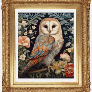 William Morris ""Eule"" PDF Kreuzstich Muster DMC Pattern keeper Kompatibel, sofortiger Download."