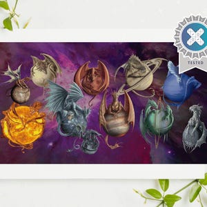 PDF &quot;Dragon Galaxy&quot; Cross Stitch Pattern DMC, Pattern Keeper Compatible, Instant Download