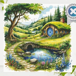 PDF &quot;Hobbitton Green Valley&quot; Cross Stitch Pattern DMC, Pattern Keeper Compatible, Instant Download