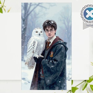 Pdf "HP Snowbound Secrets" kruissteekpatroon DMC, compatibel met Pattern Keeper, direct downloaden