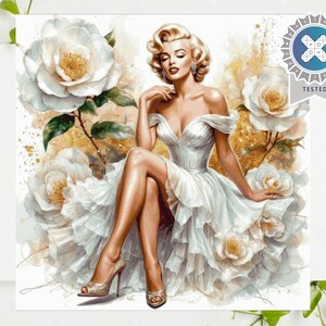 PDF &quot;Marilyn Monroe Champagne Splashes&quot; Cross Stitch Pattern DMC, Pattern Keeper Compatible, Instant Download, Watercolour Cross Stitch