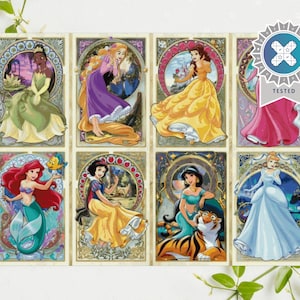 PDF "Art Nouveau Princess" Cross Stitch Pattern DMC, Pattern Keeper Compatible, Instant Download