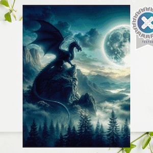 PDF "Dragon Night" Kreuzstichmuster DMC, Sofortdownload, Pattern keeper Kompatibel