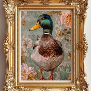 Patrón de punto de cruz &quot;Pato&quot; de William Morris en PDF, compatible con DMC Pattern Keeper, descarga instantánea.