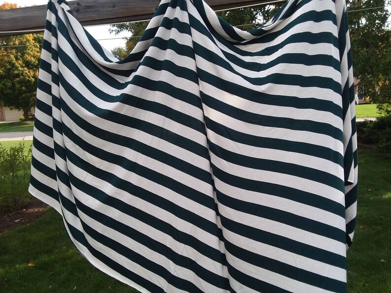 Green /& Burgandy Striped swaddle