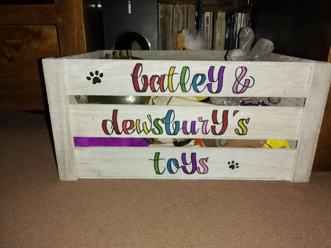 Personalised Dog Toy Box Etsy