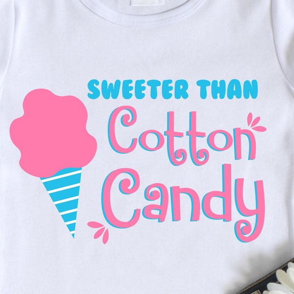 Cotton candy svg, cute girls cut files, kids svg files, sweeter than cotton candy, summer svg, silhouette svg, cricut svg, brother svg