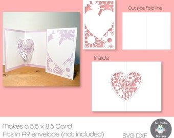 valentines card svg, pop up card DIGITAL FILE, paper craft, valentines svg, Pop up card svg, 3d svg file