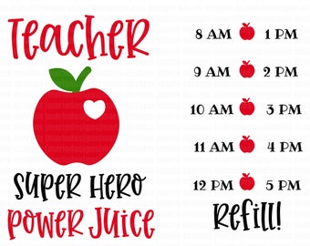 Teacher water bottle svg, teacher gift svg, teacher super hero svg, cute teacher gift svg files, back to school svg, teacher super power svg