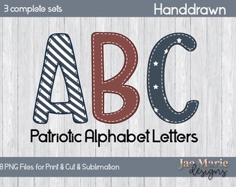 4th Of July Alphabet Etsy