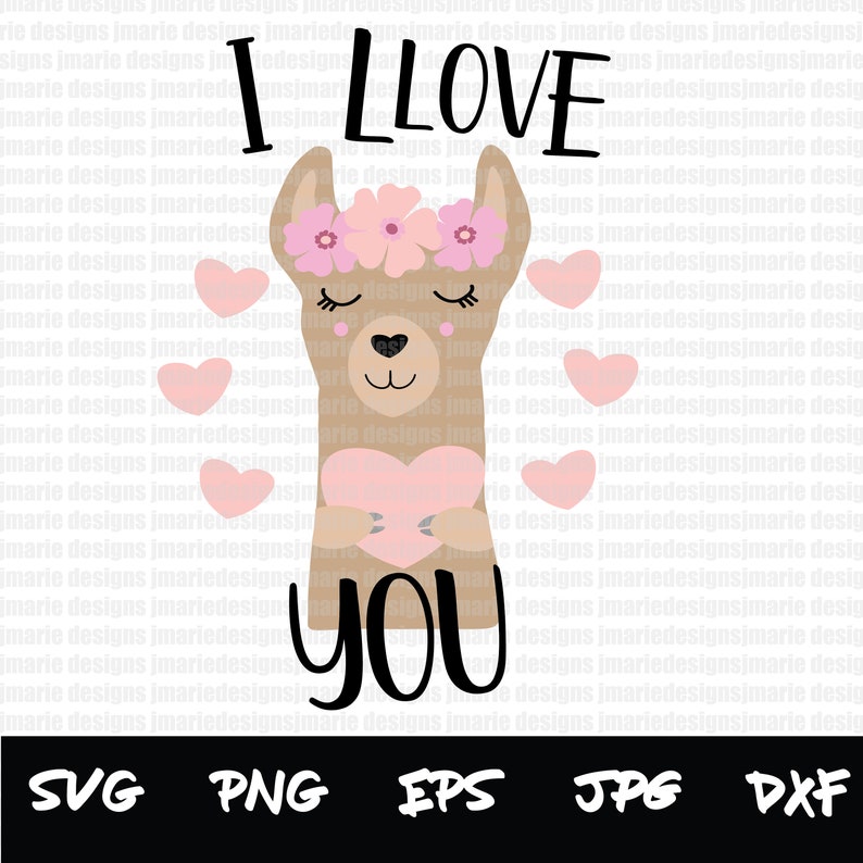 Download Llama valentines svg valentines day clipart llama cut ...