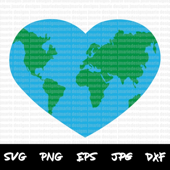 Download Earth Day Svg Heart Cut Files Map Svg Commercial Use Etsy