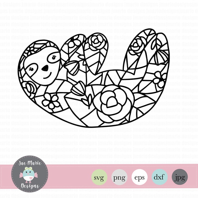 Download Sloth svg mandala svg sloth mandala svg cute sloth svg | Etsy