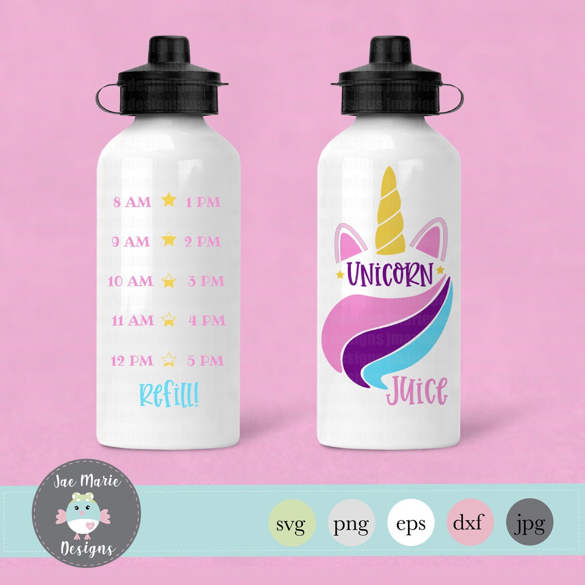 Unicorn Waterbottle Svg Unicorn Juice Svg Unicorn Water Etsy