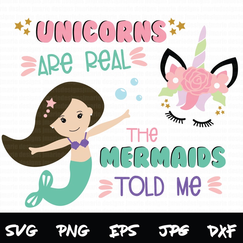 Download Mermaid and unicorn svg Mermaid svg unicorn svg kids svg ...