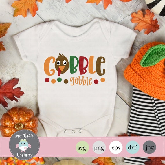 Gobble Gobble Svg Kids Thanksgiving Svg Cute Svg For Fall Etsy