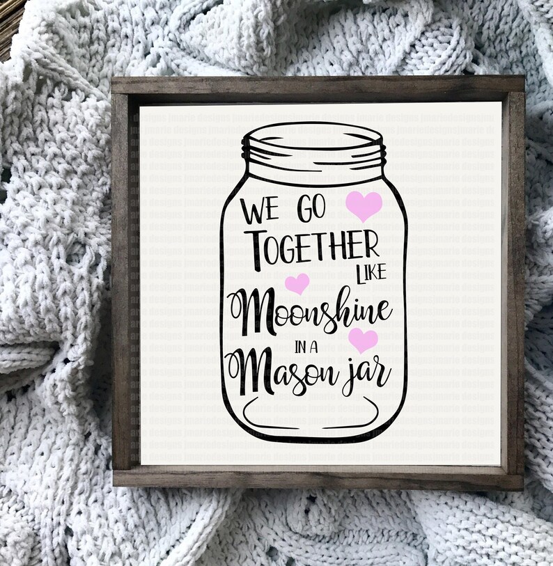 Download Mason jar svg valentines cut files wood sign stencil files ...