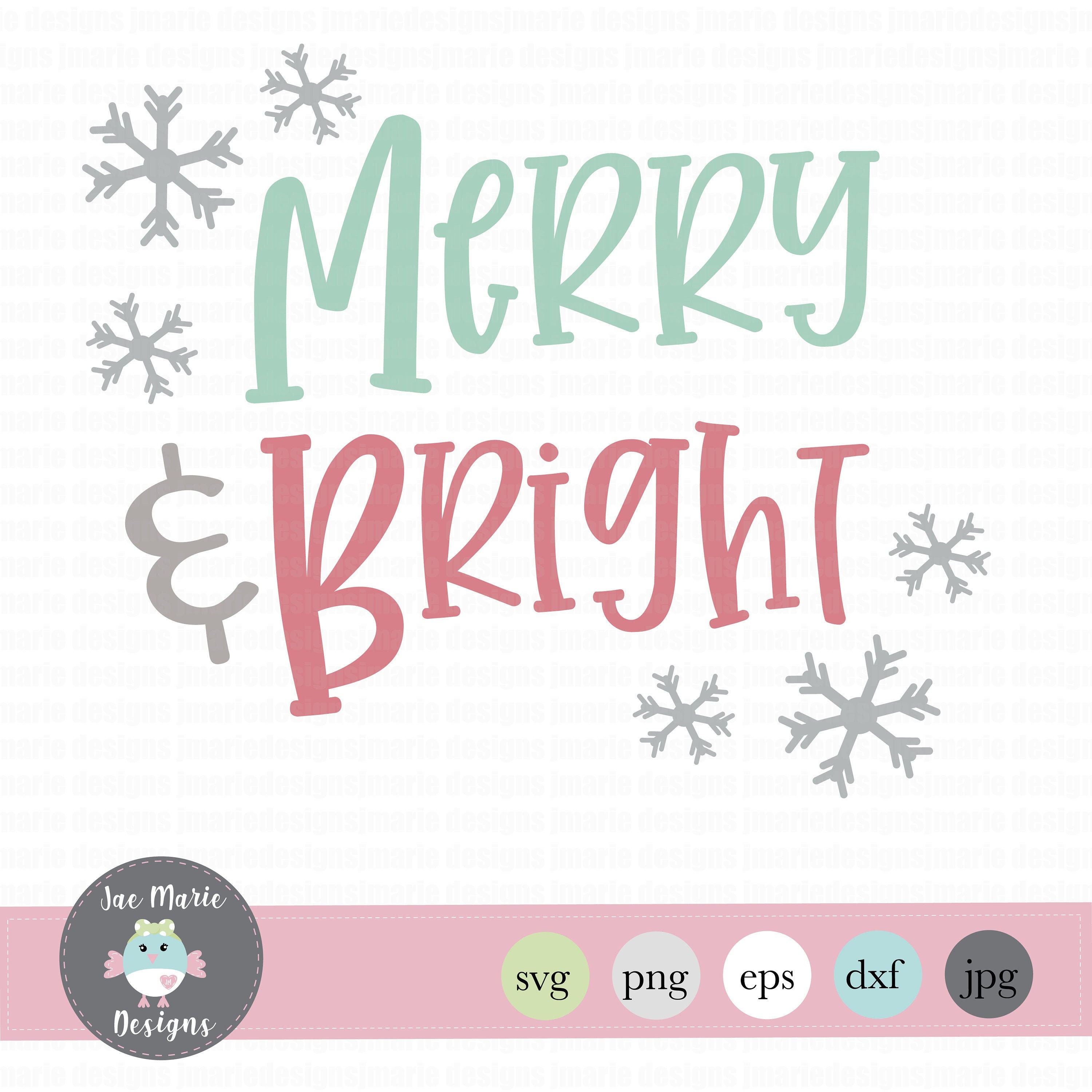 Download Merry And Bright Svg Christmas Svg Christmas Cut Files Etsy
