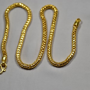 24 karat Handmade 16&quot; Dragon Scale Chain Necklace