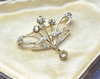 Edwardian 1.5 carat Diamond Convertible Brooch Pendant