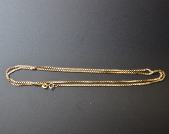 Vintage 14 karat Solid Gold 1.5 mm 24 inch Sturdy Box Chain