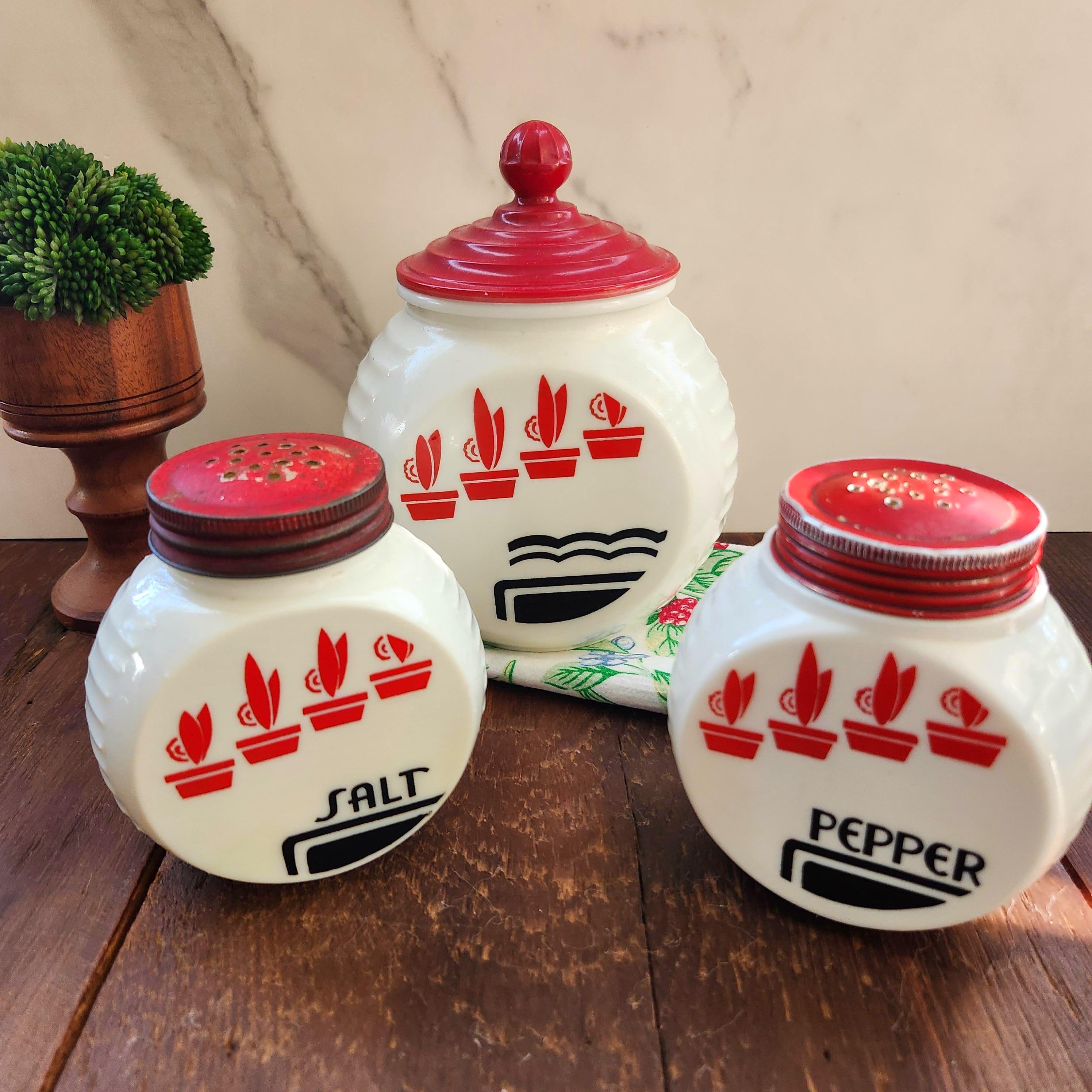 Fire King  ファイヤーキング　Grease jar グラスジャー Fire King ファイヤーキングGrease jar グラスジャー