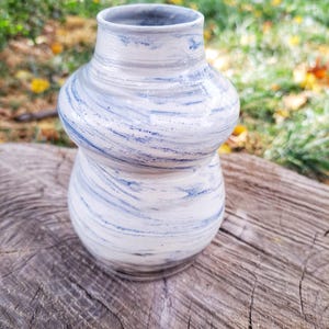 swirled ceramic vase