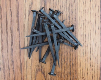 10 Pcs Lot Hand forged iron Nails vintage blacksmith Solid Rustic Furniture Nail
