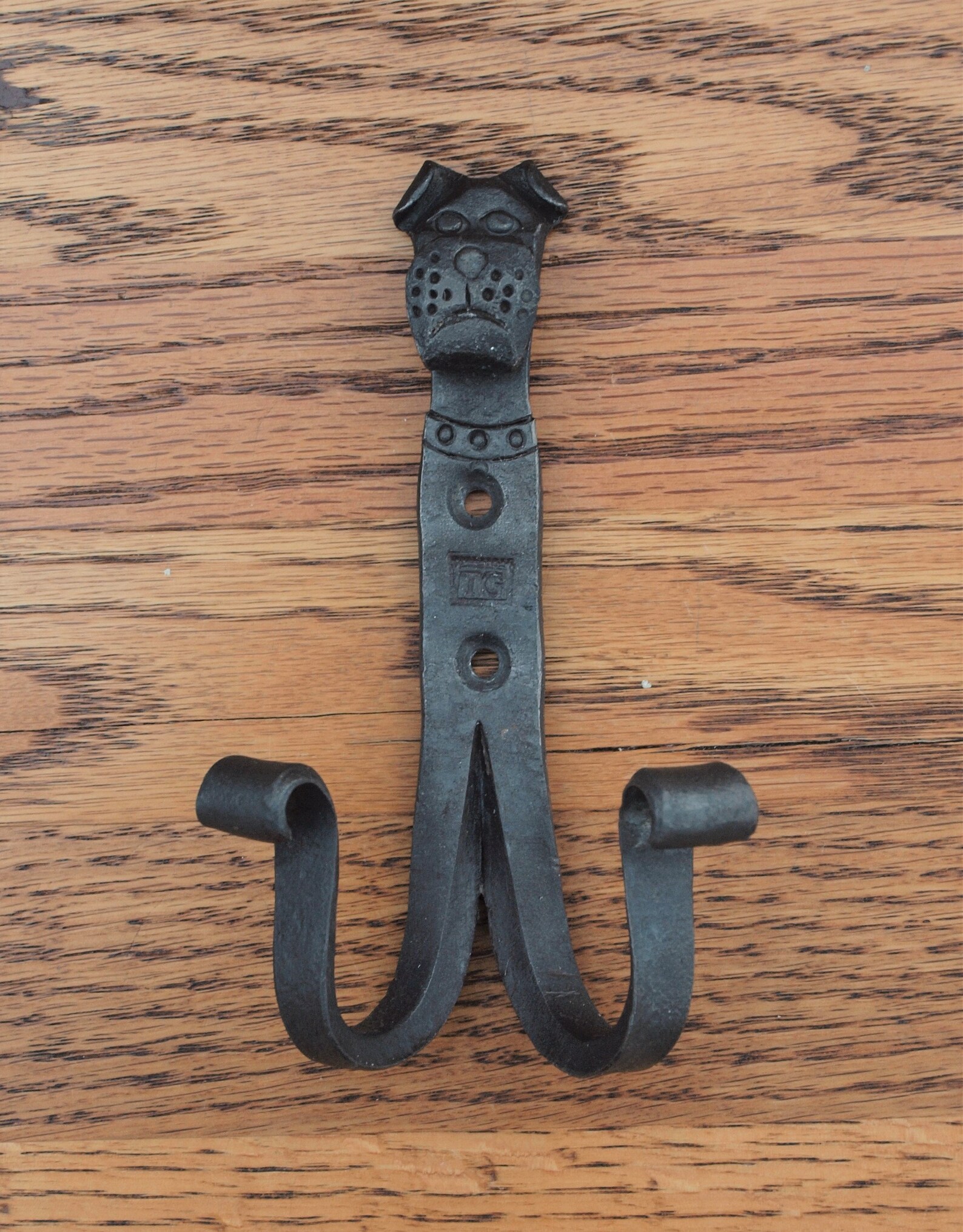 Hand Dog Head Wall Hook Blacksmith Made Dog Head Wall Etsy