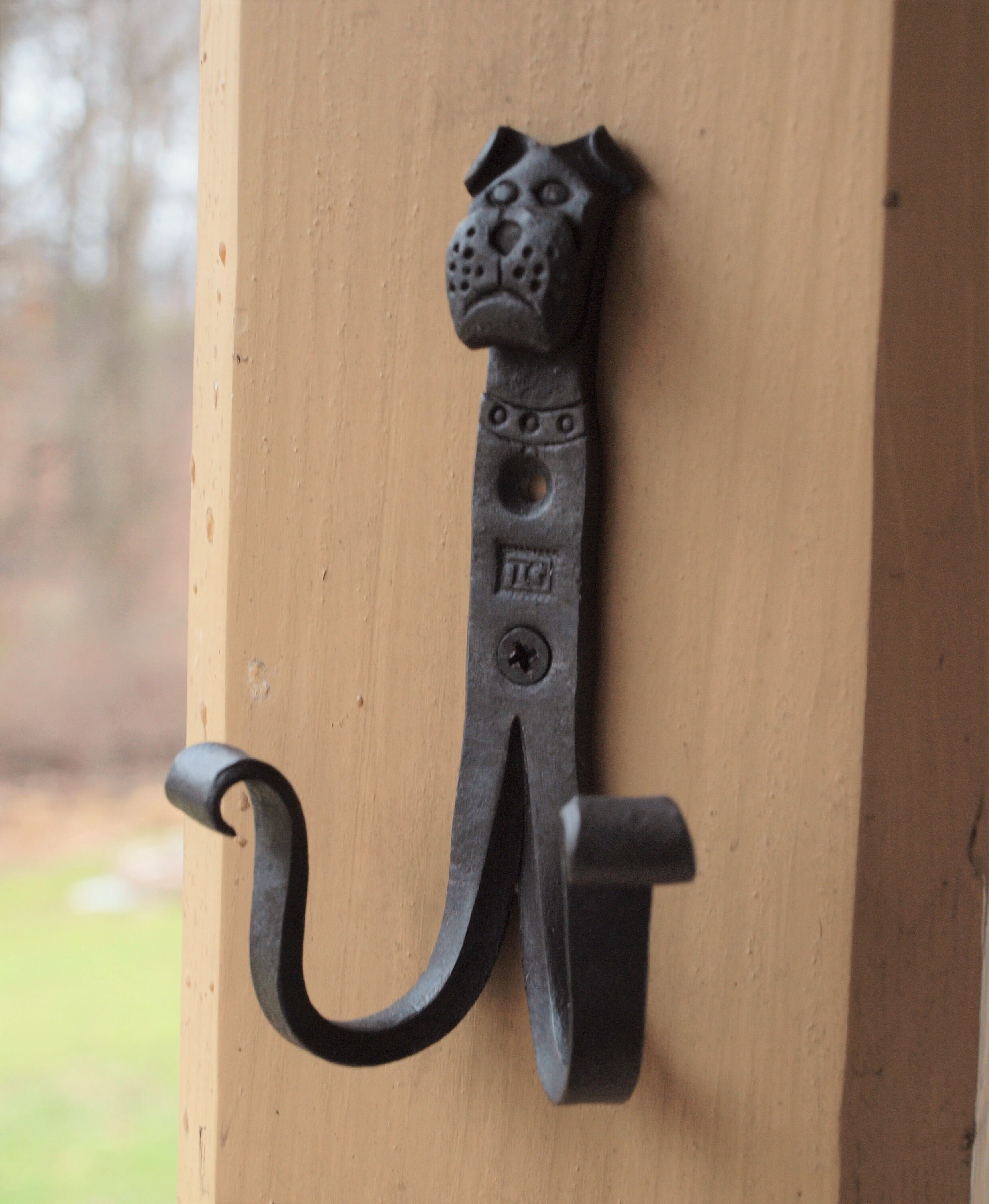 Hand Dog Head Wall Hook Blacksmith Made Dog Head Wall Etsy