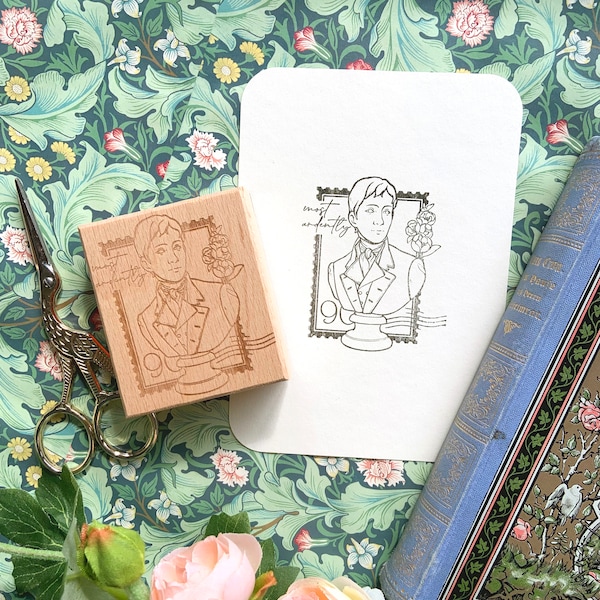 Mr Darcy wooden stamp