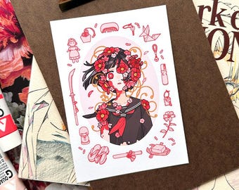 Carte postale imprimée Hinako
