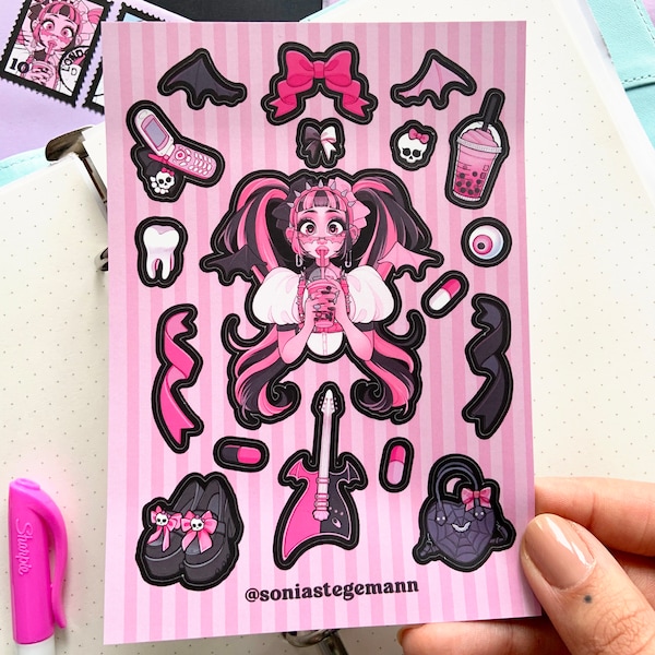 Draculaura Sticker Sheet