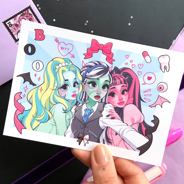 Impression de la carte de port Monster BFFs