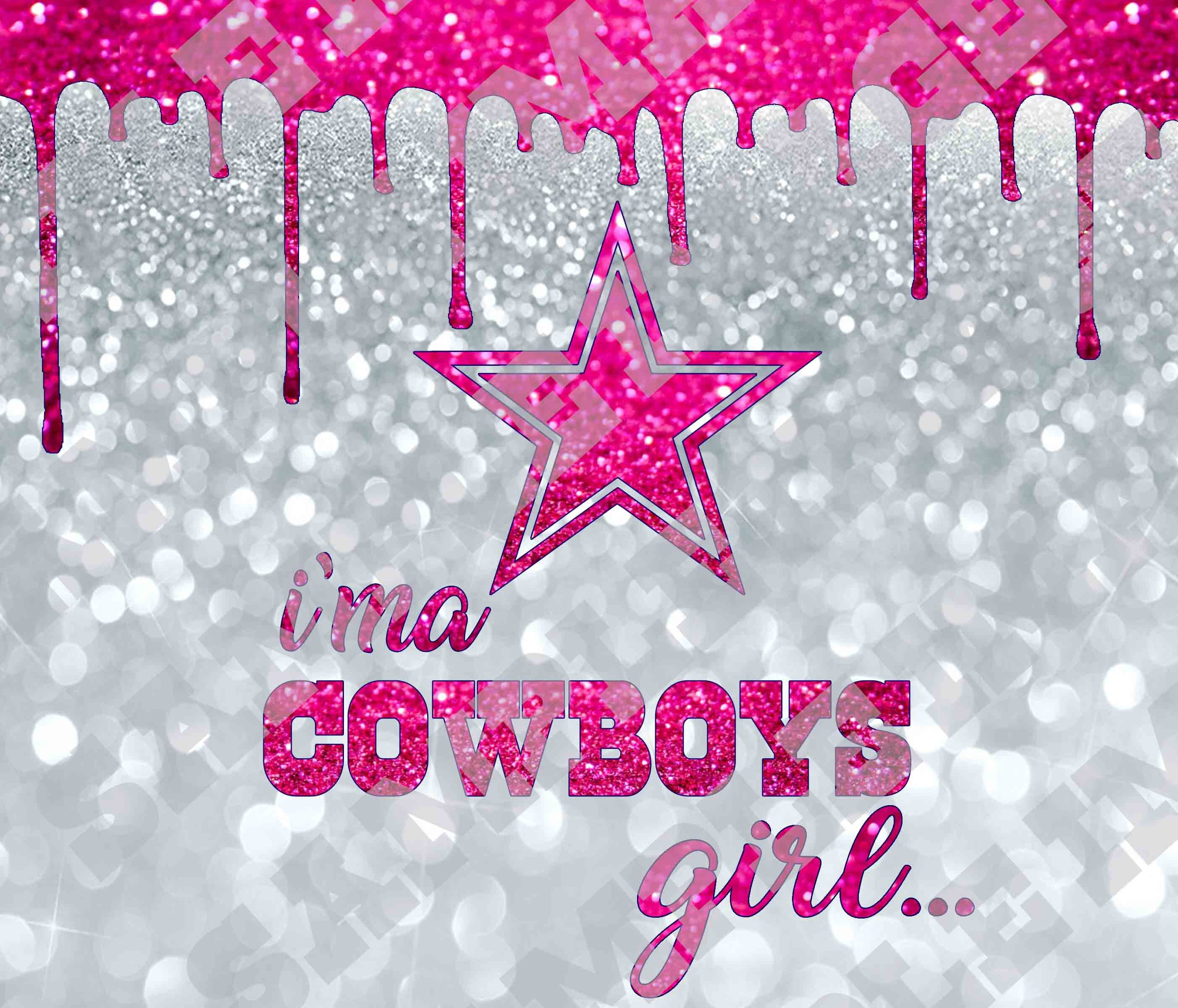 Cowboys Girl Glitter Wrap for Sublimation Dallas 20 oz Skinny Etsy