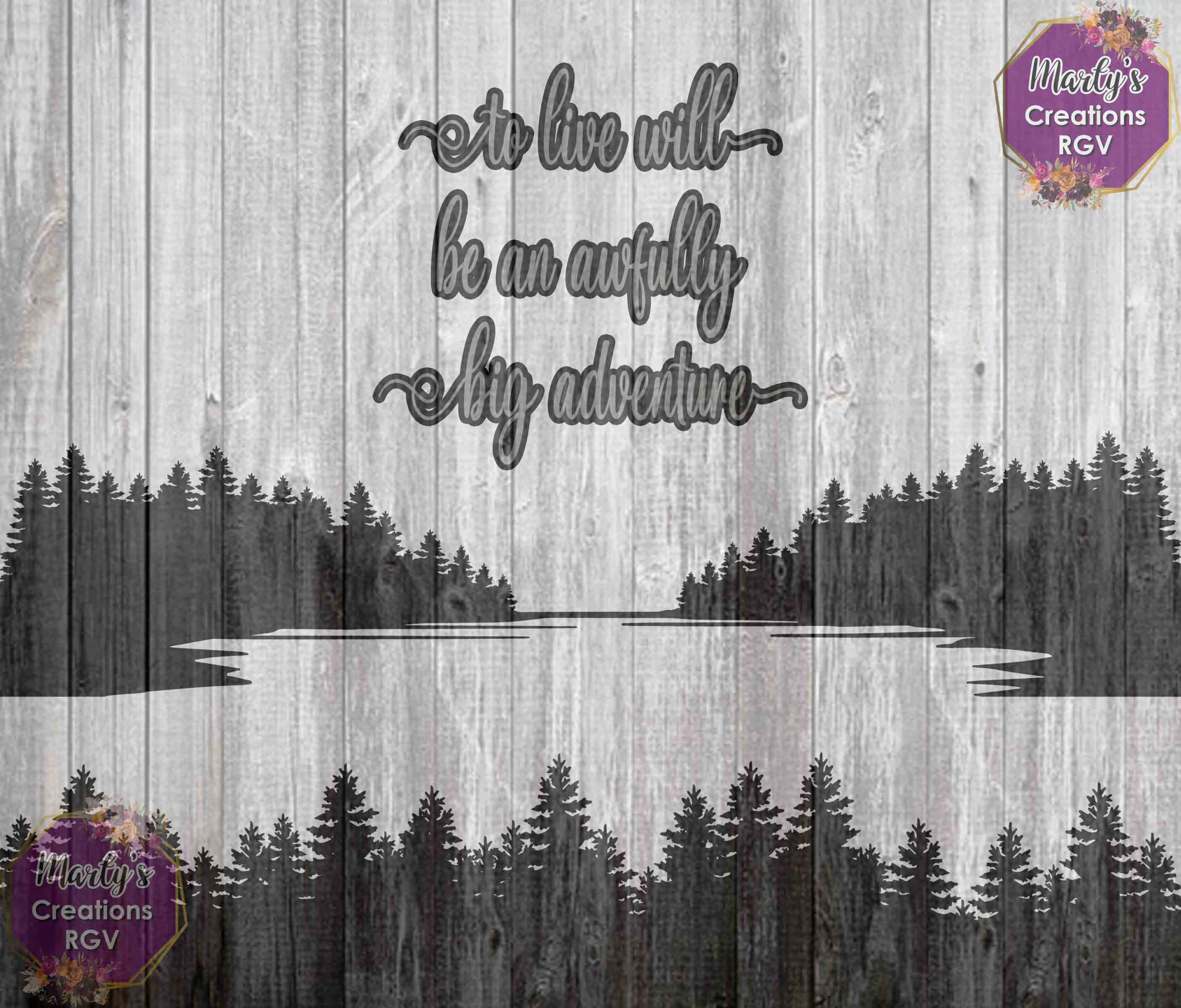 Lake Scene Svg Lake Side Lake Life Pine Trees To Live will | Etsy