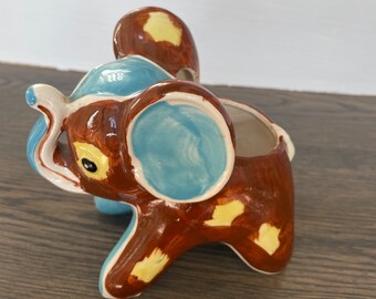 ヴィンテージセラミック象型プランター