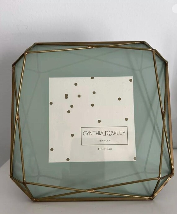 Vintage Cynthia Rowley 3D Geometric 4x4 Gold Tone Picture Frame - Etsy