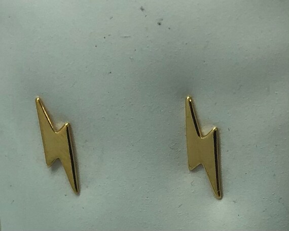 Lighting Bolt Stud Earrings for Sensitive Ears - image 2
