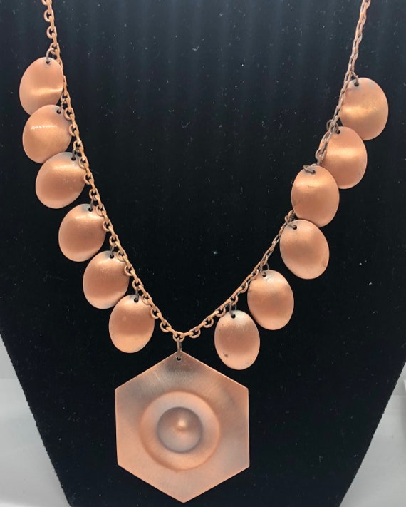 Honey Bear design 50,s  Abstract Copper Necklace . - image 3