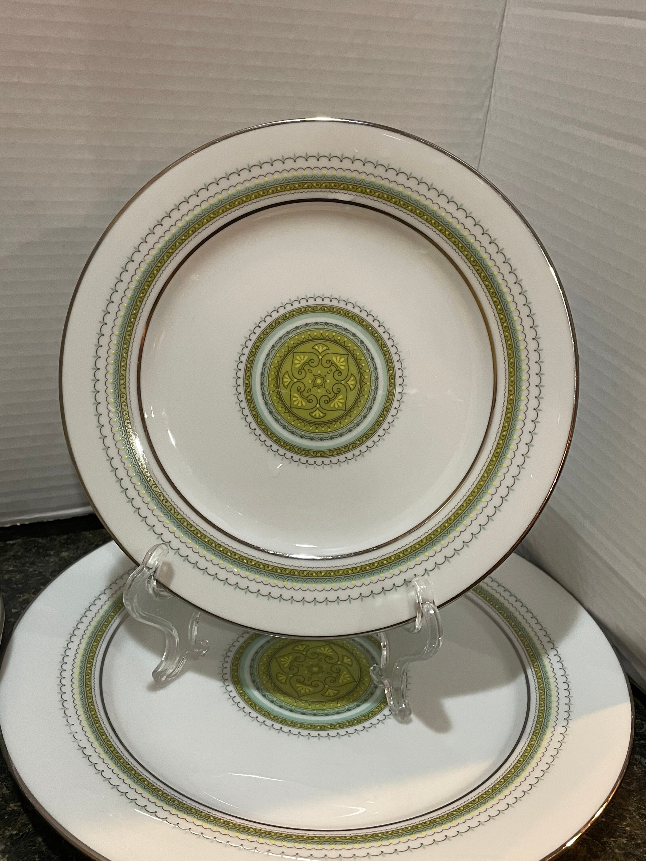 NORITAKE WALTZ Set of 7 Salad/bread Serving Large Plates # 2027