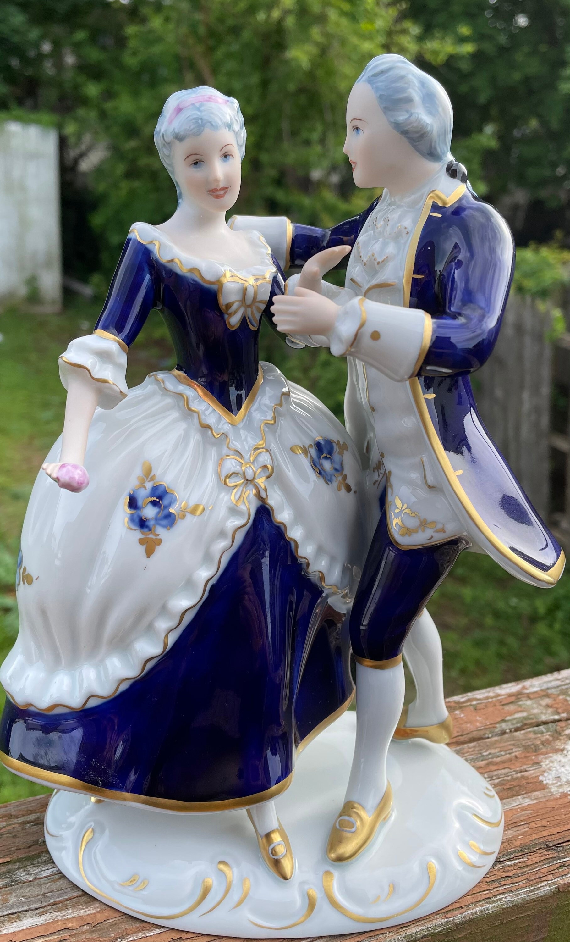Royal Dux Bohemian Czechoslovakia Dancing Victorian Couple